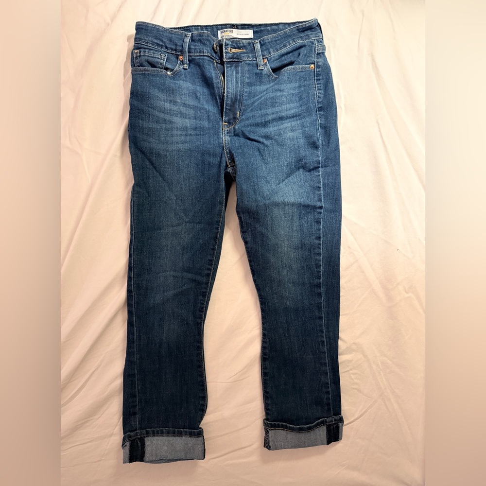 Signature by Levi Strauss Dark Blue Ankle Jeans